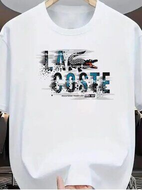 Modern Crocodile Graphic Print White Tee - Casual Streetwear Summer Cotton T-shi